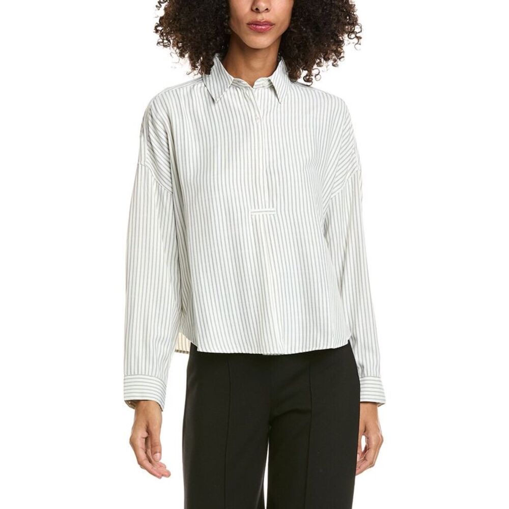 Max Studio Womens Long Sleeve Shirt, White